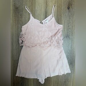 Mossimo Supply Co. Blush Lace Romper